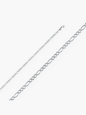 14k Solid White Gold Figaro Chain Bracelet 7 Inch By Tehrani Jewelry